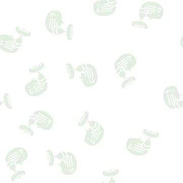 Convversation customer testimonial glyph vector seamless pattern Stock Illustration