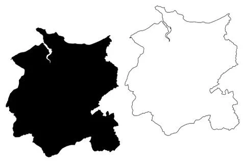 Conwy County Borough map vector.... Stock Illustration