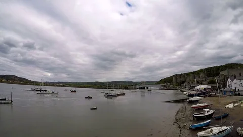 Conwy harbour, May 2017 Stock Footage 77887057