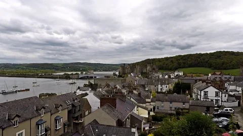 Conwy view, Wales, UK Stock Footage 77887610