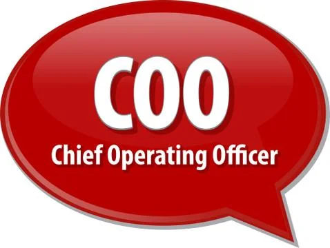 COO acronym word speech bubble illustration Stock Illustration
