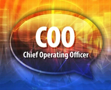 COO acronym word speech bubble illustration Stock Illustration