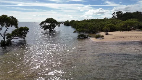 Coochiemudlo Beach Hover 6 Stock Footage 292847517
