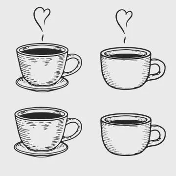 Cooffee cups Stock Illustration