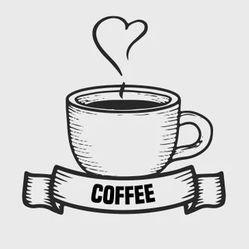 Cooffee label Stock Illustration
