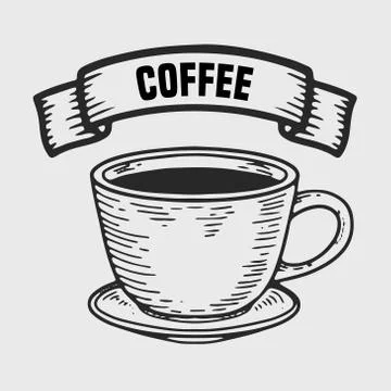 Cooffee label Stock Illustration