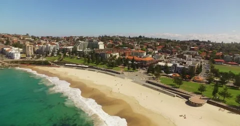 Coogee Beach Drone Stock Footage 54810748
