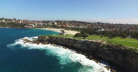 Coogee Beach Drone Stock Footage 54822645