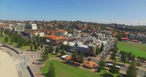 Coogee Beach Drone Stock Footage 54894394