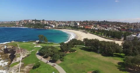 Coogee Beach Drone  Stock Footage 54896158