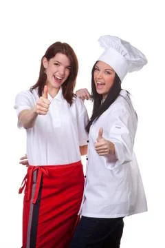 Cook and service force is maintained Stock Photos
