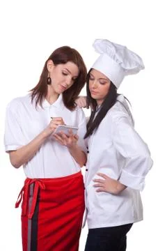 Cook and service force is maintained Stock Photos