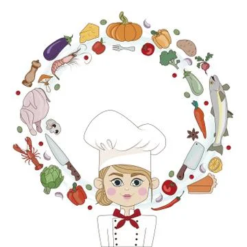 Cook blonde Stock Illustration