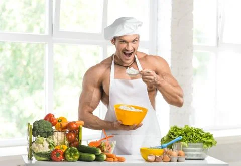 Cook bodybuilder Stock Photos