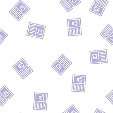 Cook book glyph vector seamless pattern black Stock Illustration