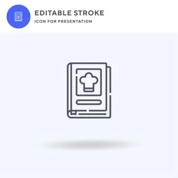 Cook Book icon vector, filled flat sign, solid pictogram isolated on white, l 스톡 일러스트