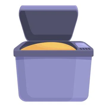 Cook bread machine icon cartoon vector. Kitchen food Stockillustratie