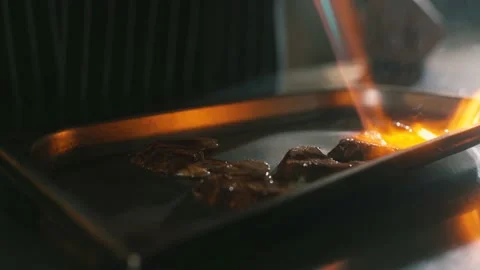 The cook burns a dish Stock Footage 198901684