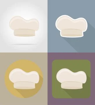 Cook cap objects and equipment for the food vector illustration Stock Illustration