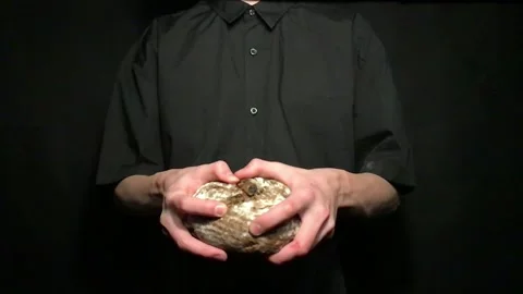 Cook checking bread Slow-Motion Stock Footage 165607610