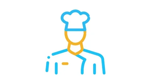 Cook chief profession Icon Animation Stock Footage 145271876