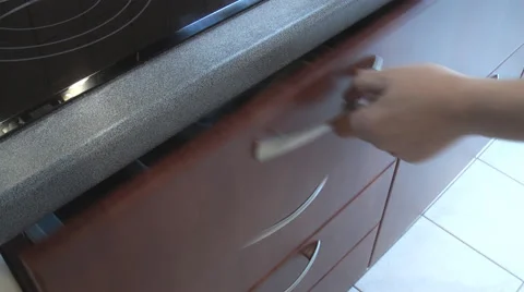 Cook chose spoon Stock Footage 46395942