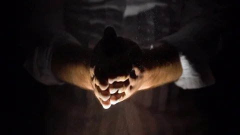 The cook is clapping his hands HD Stock-Footage 85278232