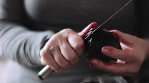 Cook cleaning beetroot Stock Footage 68754145