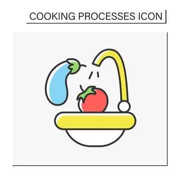 Cook color icon Stock Illustration