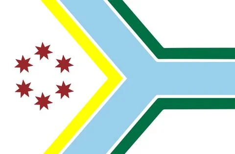 Cook County flag vector illustration isolated. USA 库存插图