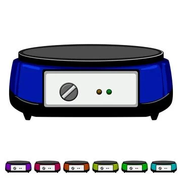 Cook crepe maker cartoon vector graphic Illustrazione stock
