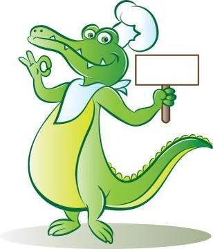 Cook croc 스톡 일러스트