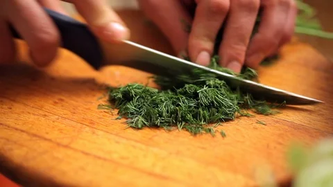 Cook cut dill Video stock 99793959