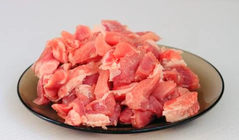 Cook,  cut meat Stock Photos