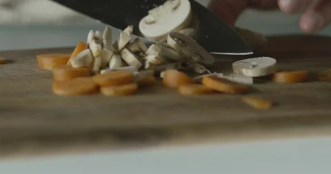 The cook cuts with a knife Stock-Footage 112102459