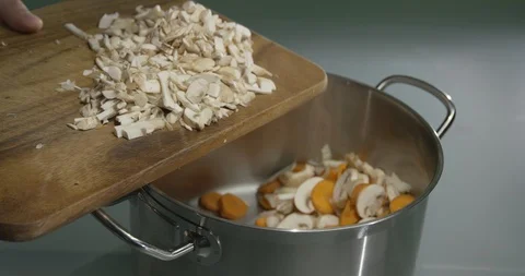 The cook cuts with a knife Stock Footage 112103017