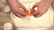 Cook Egg Food Top View Stock Footage
