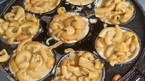 Cook egg macaroni Video stock 244108989