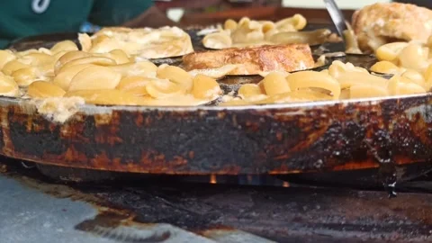 Cook egg macaroni Video stock 244109043