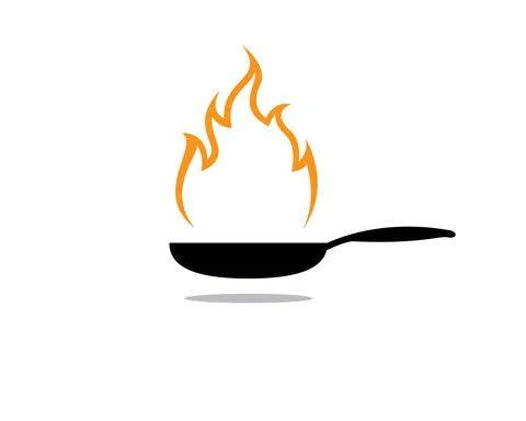 Cook flame fire logo chef kitchen Stock Illustration