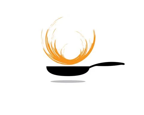 Cook flame fire stove tool kitchen chef restaurant Stock Illustration