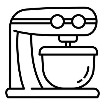 Cook food processor icon, outline style 스톡 일러스트