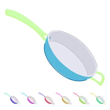 Cook frying pan vector cartoon graphic Stock Illustration
