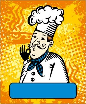 Cook with a gesture of approval Stock Illustration