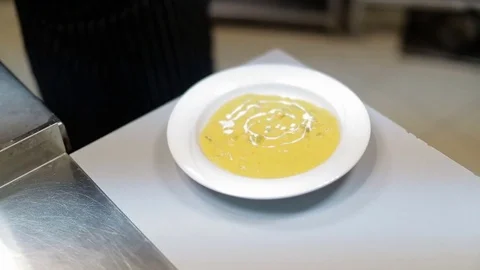 Cook Giving Ready Meal Stock Footage