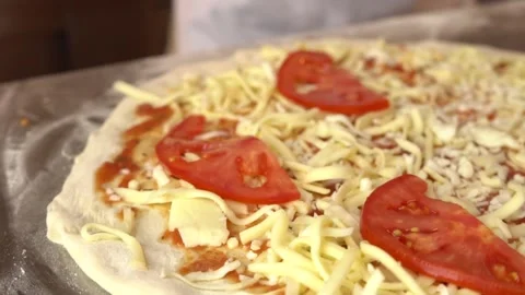 Cook Hands Making Pizza Dough And Preparing Video stock 145133188