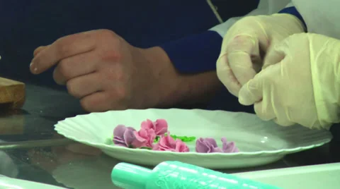 Cook Hands Making Sweets 1 Stockbeeldmateriaal 34522599