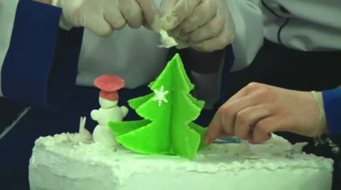 Cook Hands Making Sweets 2 Stock Footage 34522602