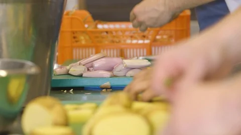 Cook Hands Working In Kitchen Stock Footage 127036488
