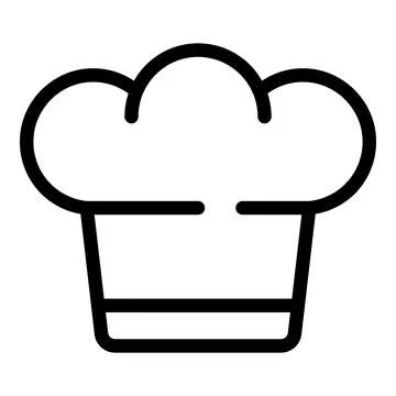 Cook hat icon outline vector. Cap front Illustrazione stock
